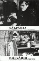 cca 1977 ,,Kálvária" című szovjet film jelenetei és szereplői, 17 db vintage produkciós filmfotó (vitrinfotó, lobbyfotó) ezüst zselatinos fotópapíron, a használatból eredő (esetleges) kisebb hibákkal, 18x24 cm