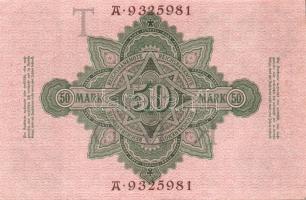 Német Birodalom / Császárság 1910. 50M (2x) egymás utáni sorszámokkal T:I-