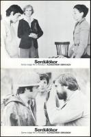 cca 1981 ,,Serdülőkor" című bolgár film jelenetei és szereplői, 6 db produkciós filmfotó (vitri...