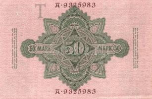 Német Birodalom / Császárság 1910. 50M (2x) egymás utáni sorszámokkal T:I-