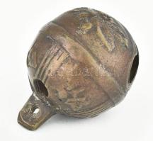 Réz kolomp, antik XIX. sz. d: 10 cm