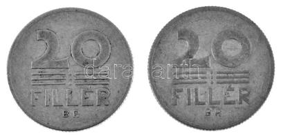 1971. 20f Al (2xklf) az egyik sima évszámmal, a másik "akasztófás" T:VF /
Hungary 1971. 2...