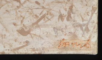 Tófalvi László (Lamó, 1973-): Ez minden. Akril, vászon, jelzett. Dekoratív fa keretben Hátoldalán au...