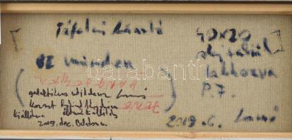 Tófalvi László (Lamó, 1973-): Ez minden. Akril, vászon, jelzett. Dekoratív fa keretben Hátoldalán au...