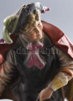 Lippelsdorf pásztor legény kutyával. nagy méretű porcelán szobor, figura. Kézzel festett, jelzett, k...