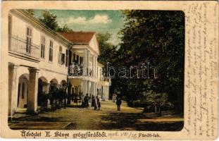 1906 Erdőbénye-gyógyfürdő, Fürdő lak