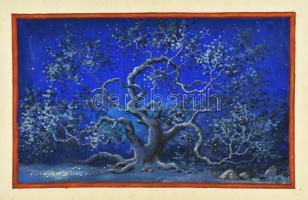 Oláh Gusztáv (1901-1956): 4 db színházi díszletterv. Akvarell, ceruza, papír. Jelzés nélkül. Egyik a...