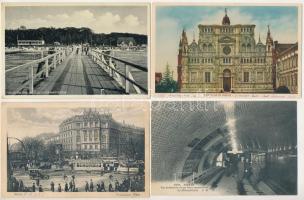 21 db RÉGI külföldi város képeslap vegyes minőségben / 21 pre-1945 European town-view postcards