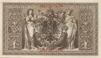 Német Birodalom / Császárság 1910. 1000M (9x) egymás utáni sorszámokkal T:II+ egyszer hajtva, törve ...