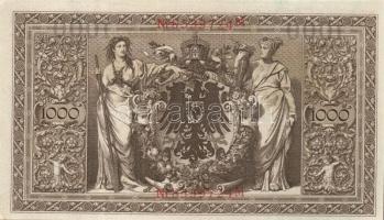 Német Birodalom / Császárság 1910. 1000M (9x) egymás utáni sorszámokkal T:II+ egyszer hajtva, törve ...