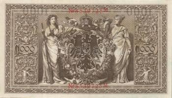 Német Birodalom / Császárság 1910. 1000M (9x) egymás utáni sorszámokkal T:II+ egyszer hajtva, törve ...