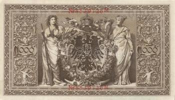 Német Birodalom / Császárság 1910. 1000M (9x) egymás utáni sorszámokkal T:II+ egyszer hajtva, törve ...