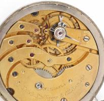 Patek Philippe nyitott zsebóra jelzett számlap, jelzett szerkezet, szerkezetszám: 170030. Későbbi fé...