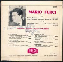 Mario Furci - Funiculi, Funicula. Vinyl, 7", 45 RPM, EP. Disques Decca, Franciaország, 1961. VG...