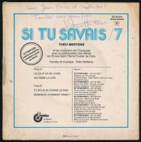 Théo Martens - Si Tu Savais N° 7. Vinyl, 7", 45 RPM, EP. Unidisc, Franciaország, 1978. VG+, a t...