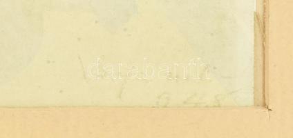 Varga Nándor Lajos (1895-1978): Szigligeti öböl (Balaton), 1948. Akvarell, papír, jelezve jobbra len...