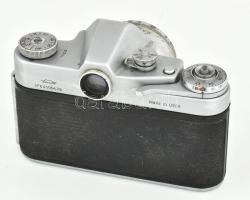 Zenit 3M fényképezőgép, Helios-44 2/58 objektívvel, eredeti bőr tokjában