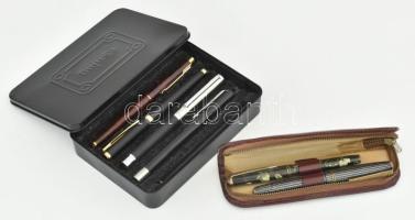 6 darab toll, közte Senator, részük Rotring fémdobozban