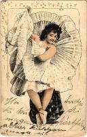 1902 Balerina, balett táncos hölgy / balett dancer. Lady art postcard, litho (EM)