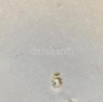 1850 körüli kobaltfestéses fajansz tányér, jelzés nélkül. d: 18 cm