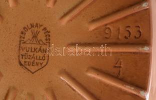 Zsolnay Vulkán tűzálló tál, jelzett, hibátlan
 27x17 cm