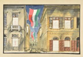 cca 1950-84 Varga Mátyás (1910-2002): díszlettervek és azokhoz felhasznált fotók gyűjteménye, össz k...