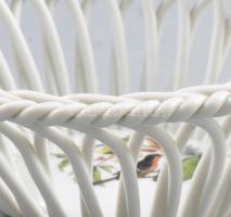 Herendi Rotschild mintás fonott tálka. Kézzel festett, jelzett, hibátlan. d: 12,5 cm