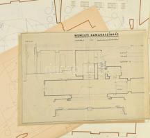 cca 1940- 1950 Varga Mátyás (1910-2002) grafikus díszlettervező által készített színpadkép tervek. N...