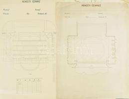 cca 1940- 1950 Varga Mátyás (1910-2002) grafikus díszlettervező által készített színpadkép tervek. N...
