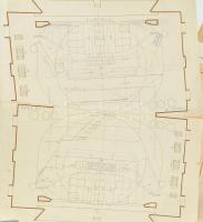 cca 1940- 1950 Varga Mátyás (1910-2002) grafikus díszlettervező által készített színpadkép tervek. N...