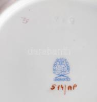 Herend Apponyi purpur mintás szendvicses készlet. Jelzett, kézzel festett, hibátlan, tálca 36x15 cm,...