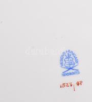 Herend Apponyi purpur mintás süteményes készlet. Jelzett, kézzel festett, háncsnyomott peremrésszel,...