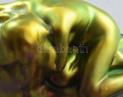 Liipola Yrjö, formatervező (1881 - 1971) Zsolnay: Kétségbeesés. Eozin mázas porcelánfajansz. Jelzett...