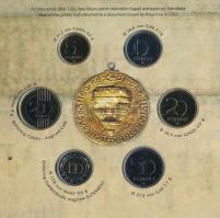 2021. 5Ft-200Ft (6xklf) forgalmi sor "A magyar címer története" dísztokban T:BU