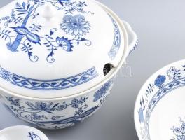 Bohemia Henriette hagymamintás 5 darabos szervírozó készlet. Szószos, leveses, köretes, pecsenyés, s...