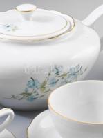 MZ csehszlovákia kávés készlet. Jelzett, matricás, egy fedélen pattanás, teljes