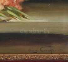 de Varinkov (Comtesse de Varinkov?) jelzéssel XIX. sz. vége/XX. sz. eleje: Virágok. Olaj, vászon. De...