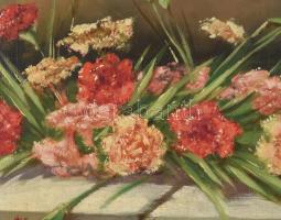 de Varinkov (Comtesse de Varinkov?) jelzéssel XIX. sz. vége/XX. sz. eleje: Virágok. Olaj, vászon. De...