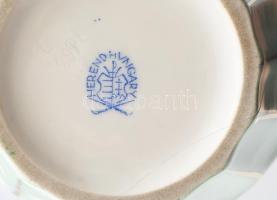 Herendi aranyozott mintás váza. Kézzel festett, jelzett,repedéssel 20 cm