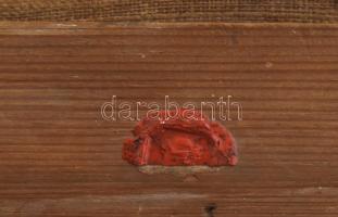 Jelzés nélkül, feltehetően XVIII. sz. festő: Női portré. Olaj, vászon, sérült. Hátoldalán régi gyűjt...