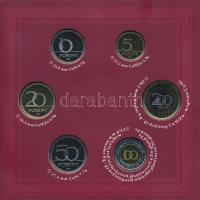 2018. 5Ft-200Ft (6xklf) forgalmi sor + "Albert aranyforintja" jelzett, aranyozott Ag utánv...