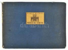 Varjú Elemér: Magyar várak. Ungarische Burgen. Forteresses Hongrois. Hungarian Fortresses. Bp., [1933], Műemlékek Országos Bizottsága- Könyvbarátok Szövetsége (Kir. M. Egyetemi Ny.), 211+(1) p. Gazdag fekete-fehér képanyaggal illusztrálva. Magyar, német, francia és angol nyelvű kísérőszöveggel. Kiadói harántalakú egészvászon-kötés, kopott borítóval, sérült gerinccel.