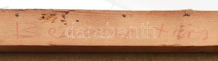 Knopp Imre (1867-1945): Női portré (Gombaszögi Ella?). Olaj, vászon, jelzett, hátoldalán régi kiállí...