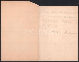 1906-1908 Párizs, 2 db éttermi menükártya, exkluzív borokkal és ételekkel, az egyik hátoldalán franc...