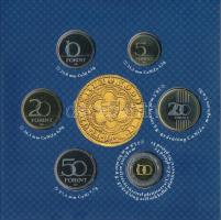 2013. 5Ft-200Ft (6xklf) forgalmi sor szettben + 2013. "I. Lajos aranyforintja" aranyozott ...