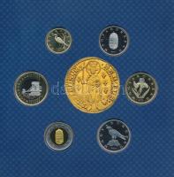 2013. 5Ft-200Ft (6xklf) forgalmi sor szettben + 2013. "I. Lajos aranyforintja" aranyozott ...