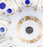 Antik ezüst (Ag) Biedermeier kínáló, jelzett, antik fémjellel, mesterjeggyel talpában gisz súlyozáss...