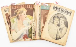 1928-1954 Színházi újságok (Színházi Élet, Színház és Mozi, Délibáb, stb.), össz. 12 db, változó áll...
