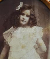 Muranói üvegmozaikos, tükrös, asztali fényképtartó. Fa kerettel. 20x25 cm / Murano glass mosaic, mir...