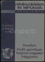 Ébényi Gyula: A szőlő, gyümölcsös, konyha- és virágoskert trágyázása. Növényvédelem és Kertészet Könyvtára. Bp., 1937, Növényvédelem és Kertészet (Stephaneum-ny.), 53+(3) p. Kiadói papírkötés, minimálisan sérült borítóval.